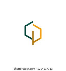 Letter CP Hexagon Creative Abstract Business Modern Logo