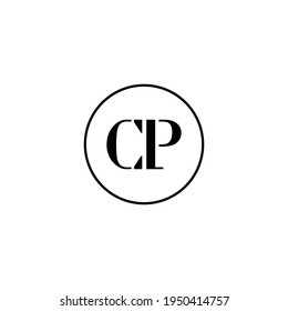 Letter CP Initial Monogram Logo Design, Hochzeit, Mode, Make-up Logo Vorlage