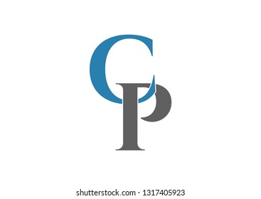 Letter CP logo design vector