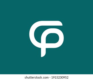 letter cp and pc logo design vector template
