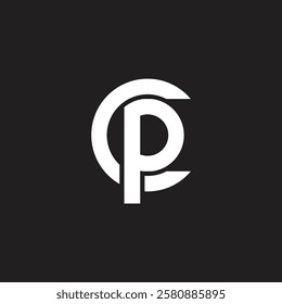 Letter CP or PC logo design modern and dynamic innovative logo design, creating a professional and print branding.