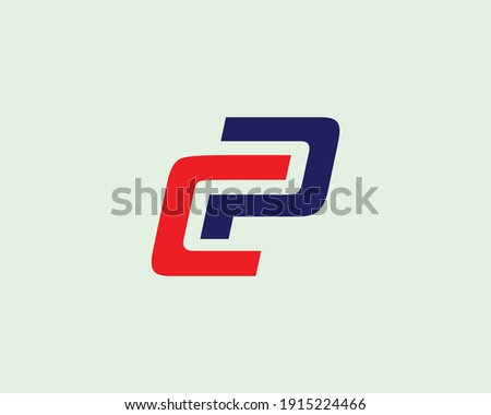letter cp and pc logo design vector template