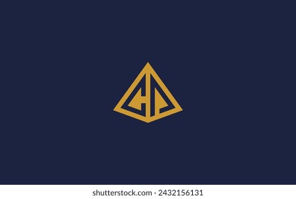 letter cp with pyramid logo icon design vector design template inspiration