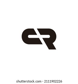 letra cp slice forma vector de logotipo geométrico simple