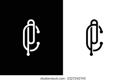 Plantilla de logotipo técnico de CP carta