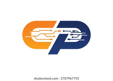 Letter CP-Technologie-Konzept, Internet, digital, Anschluss.