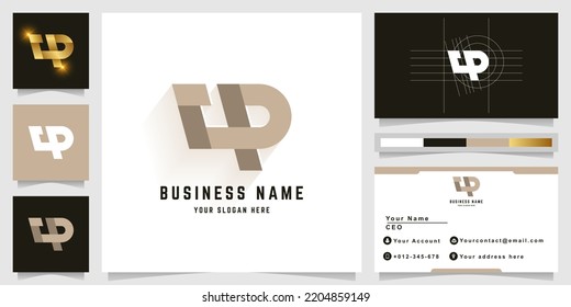 Letter CP or YP monogram logo with business card design