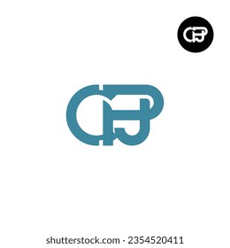 Diseño de logotipo de monograma CPJ