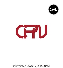 Diseño de logotipo de monograma CPN carta
