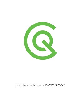 Letter CQ or QC logo Concept
