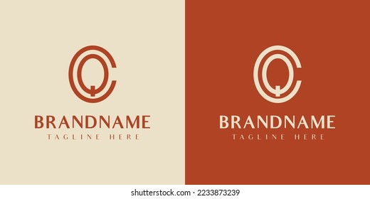Letter CQ or QC Oval Logo, suitable for any business with CQ or QC initials.
