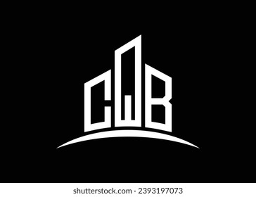 Letra CQB construcción de la plantilla de diseño del logotipo del monólogo del vector. Construyendo el logotipo CQB de la forma.