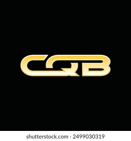 Letra CQB Simple Geométrica Moderna Icono de Negocios Diseño de Tecnología Logo