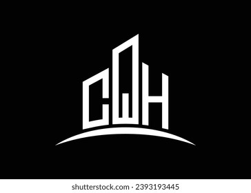 Letter CQH building vector monogram logo design template. Building Shape CQH logo.