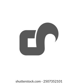 letter cr abstract unique simple logo vector 