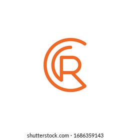 Letter CR circular logo design inspiration