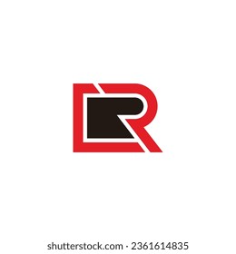 letter cr colorful geometric simple logo vector 