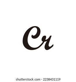 Letter Cr connect geometric symbol simple logo vector
