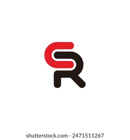 letter cr fun concept colorful logo vector 