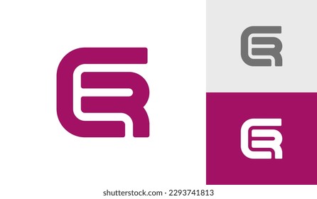 Initial-Logo-Design des Buchstaben CR