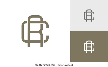 Letter CR initial monogram logo design