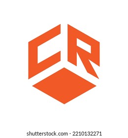 Letter CR logo design. Abstract logo design