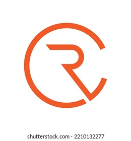 Letter CR logo design. Abstract logo design