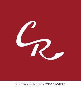letter CR logo design concept