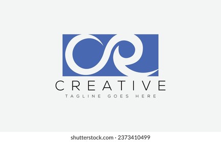 Letter CR logo design template vector illustration