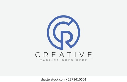 Letter CR logo design template vector illustration