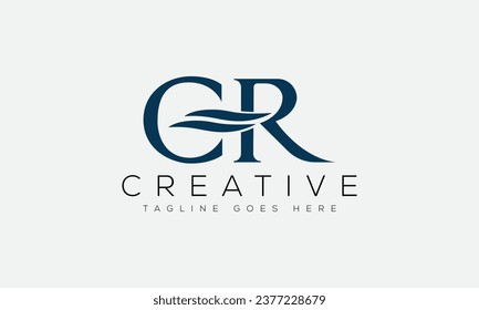 Letter CR logo design template vector illustration