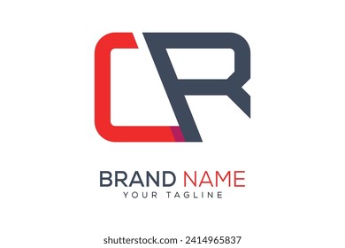 
Letter cr logo design template.