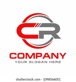 Letter CR Logo Design Vector