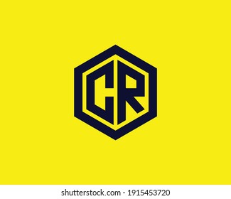 letter cr logo design vector template