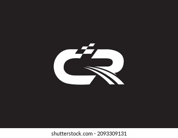 Letter CR Logo Design Vector And Race Logo Design.