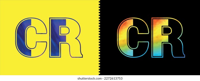 Buchstabe CR Logo Design Vektorvorlage. Kreatives, modernes luxuriöses Logo für Corporate Business Identity