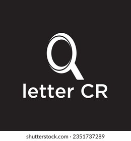 Letter cr logo design vector image , cr logo image ,circle initial letter cr