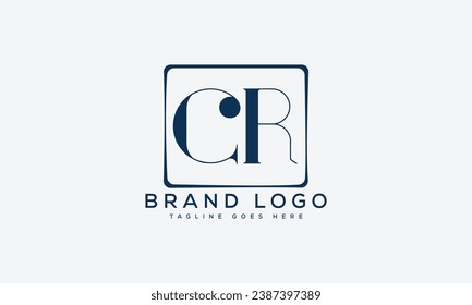 letter CR logo design vector template design for brand.