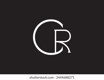 letter CR logo design vector template design for brand.