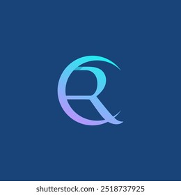 Letter CR Logo Design Vector. RC Icon Design