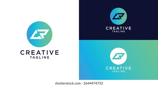letter CR logo design vector