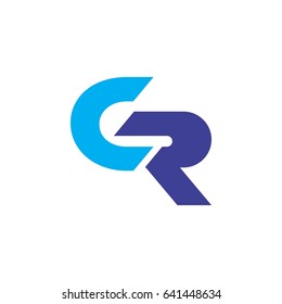 Letter CR logo design vector
