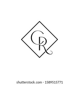 Letter "CR" logo monogram. CR luxury icon design vector