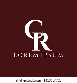 Letter CR Luxury Logo Design Vector