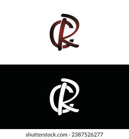 Letter CR luxury modern monogram logo vector design, logo initial vector mark element graphic illustration design template