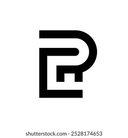 Letter Cr modern line art elegant unique logo design idea