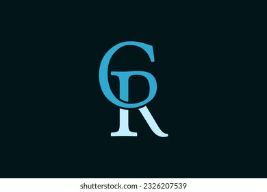Letter CR monogram luxury logo design template element icon vector
