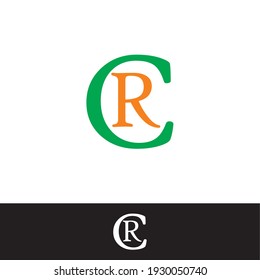 Letter CR RC C R logo icon vector template for your business. Initial logo design, geometric logo. Creative Modern Monogram alphabet. Company Logo Idea with tagline space.