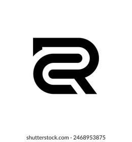 Letter Cr or Rc initial modern logo