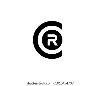 Buchstaben cr und rc Logo-Design, Vektorvorlage